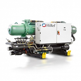 Чиллеры Hiref XVW с водяным охлаждением конденсатора с инверторными винтовыми компрессорами холодопроизводительностью от 428 до 1644 кВт